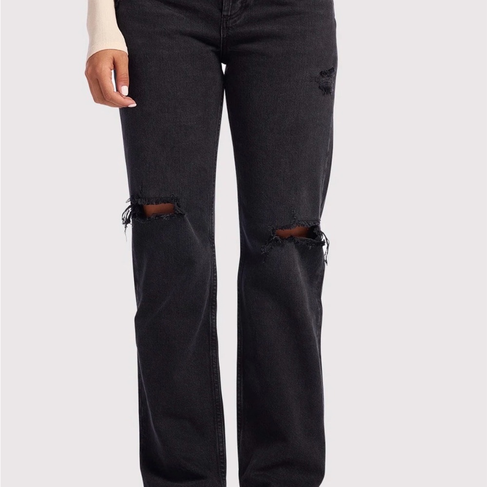 Nuuds “Jet” Black Women's “The Straight” Jeans